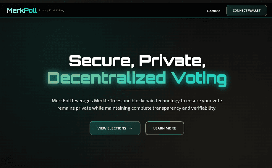 Merkpoll- Decentralized Voting Protocol 